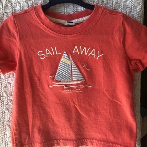 Janie and Jack sail away t shirt sz 12-18